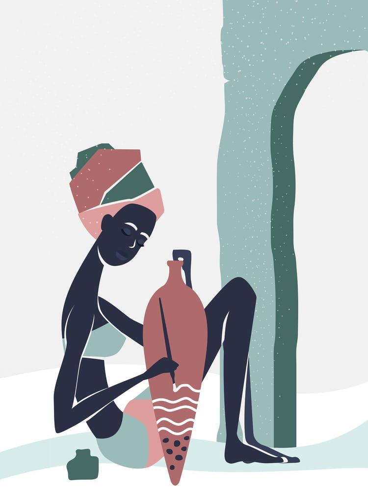 Illustration Of African Woman