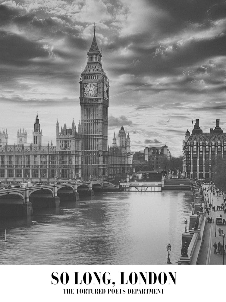 Taylor Swift So Long London Ttpd Swifie Merch Black And White