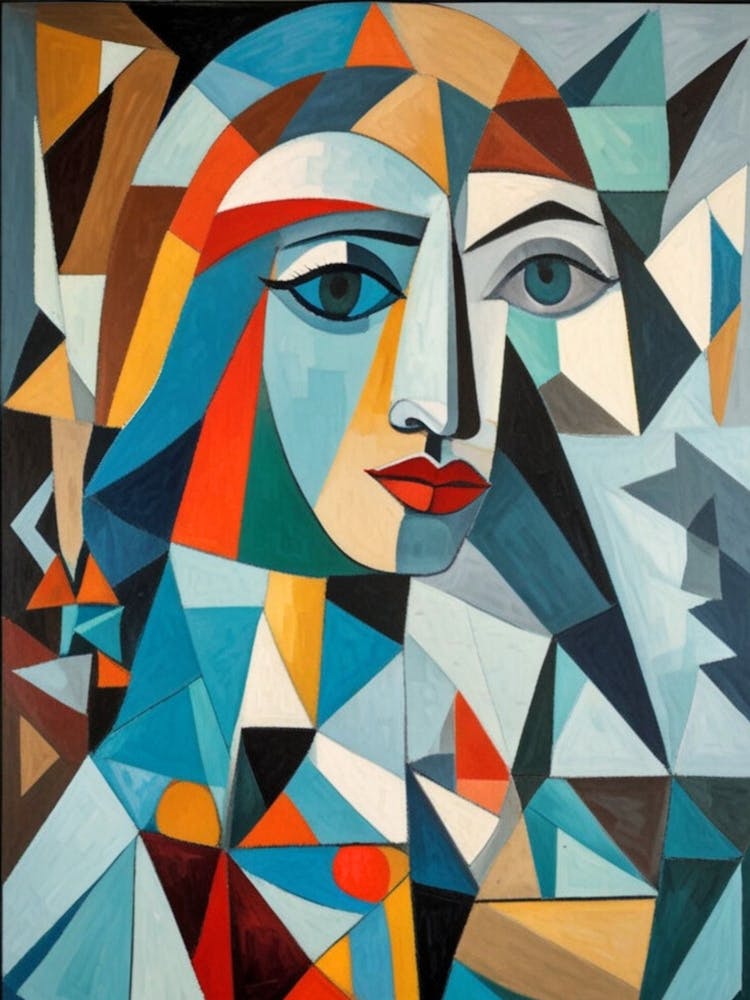 Woman With A Geometric Face