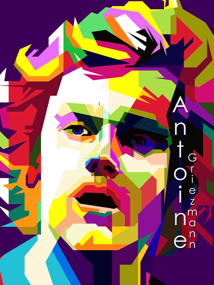Antoine Griezmann Football Pop Art Wpap