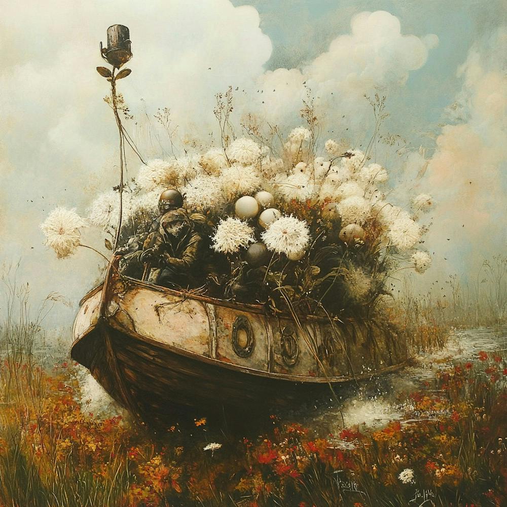 Boat Full Of Flowers