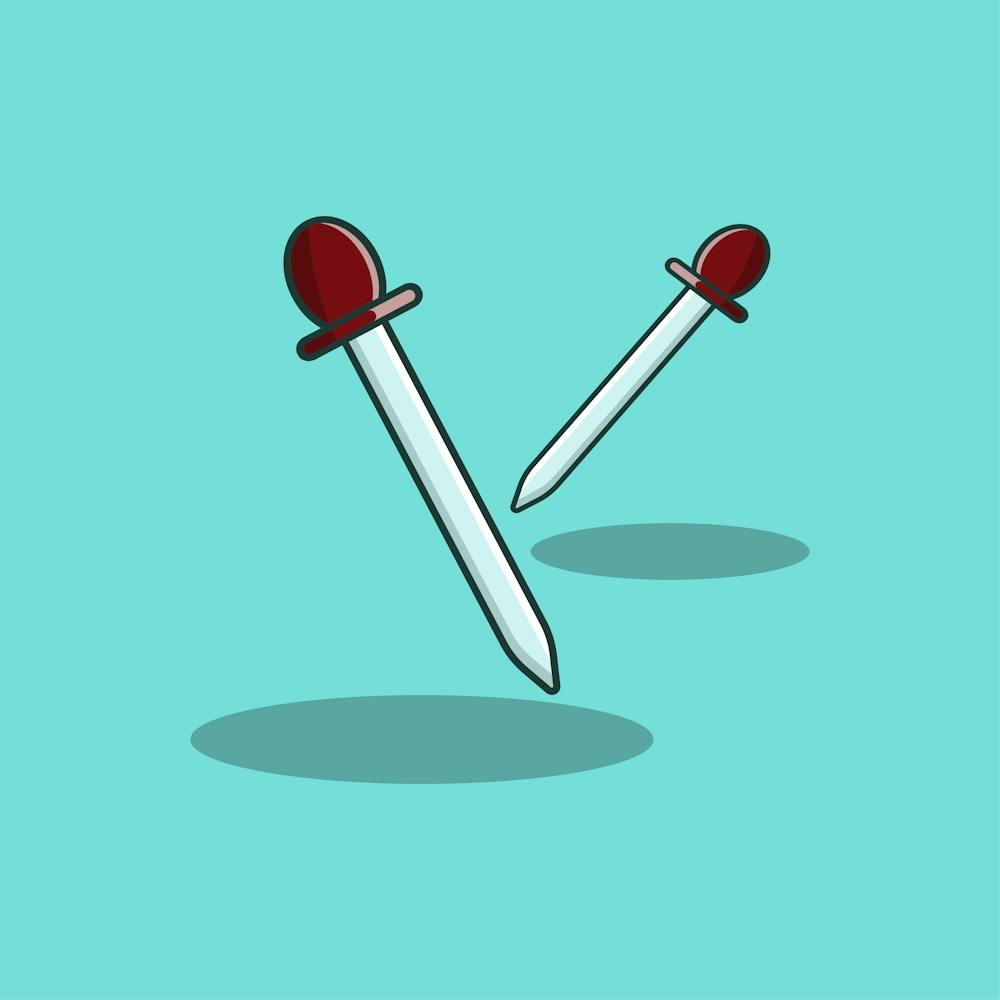 Needles On A Blue Background