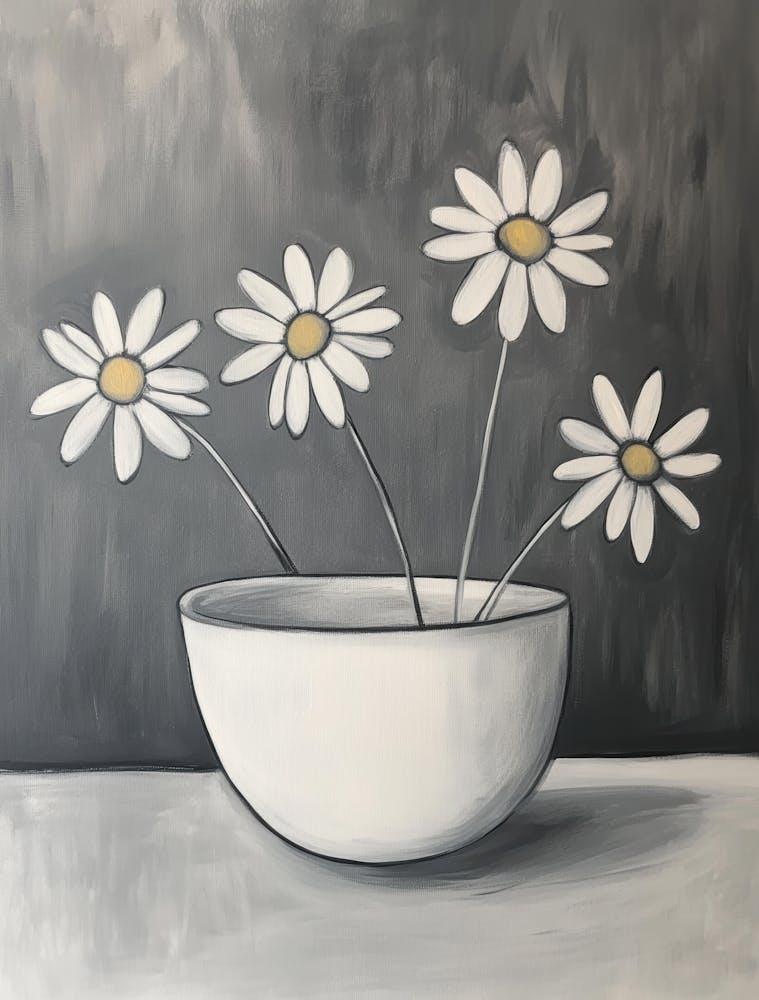 Daisies In A Bowl