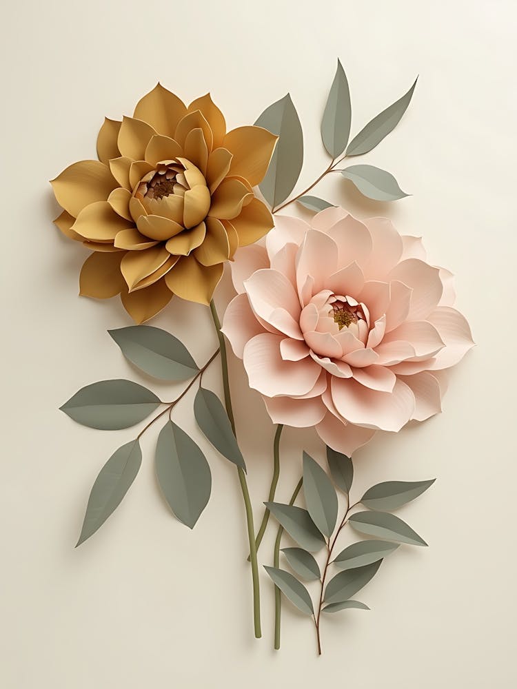 Earthy Watercolor Flower Aesthetic