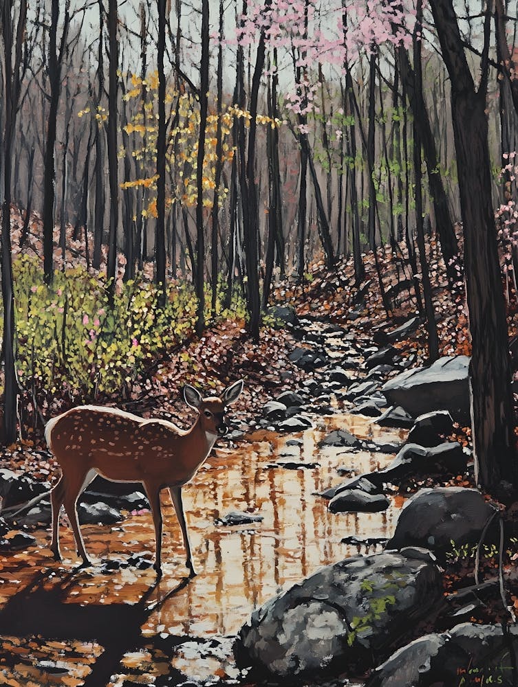 Deer In The Deep Woods 1