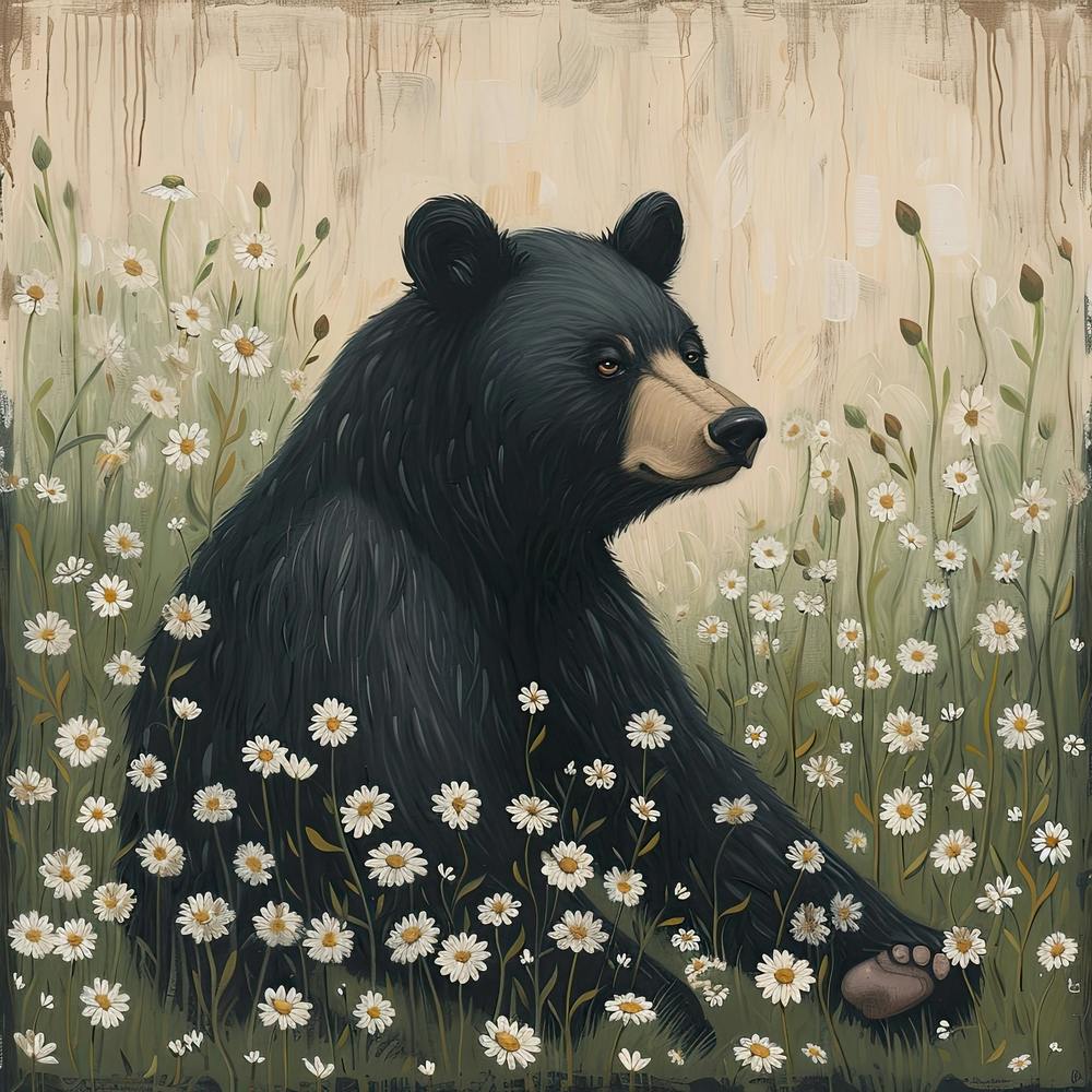 Black Bear Fairycore Painting 3