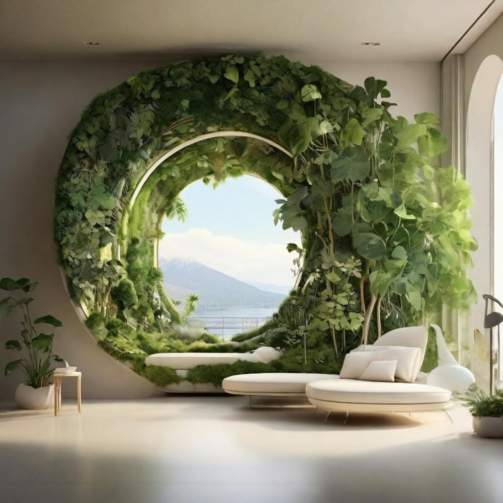 Living Room With Plants