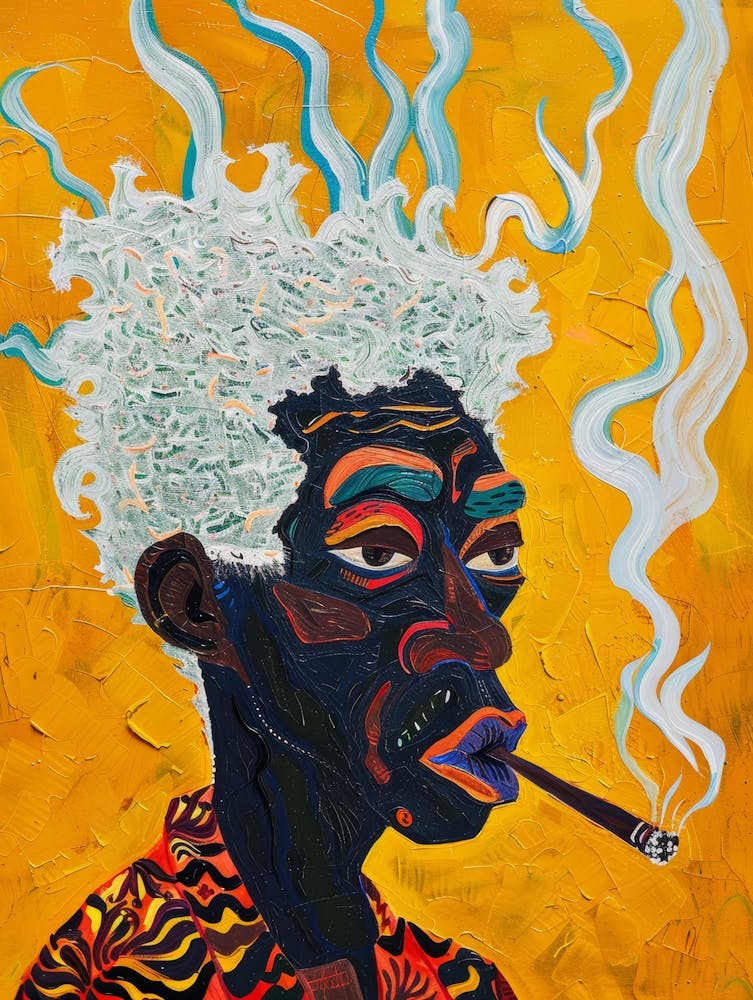 Man Smokes A Cigarette 3