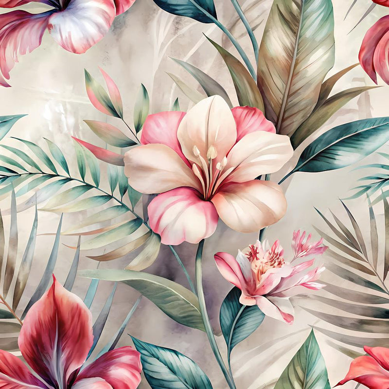 Seamless Tropical Floral Pattern 2