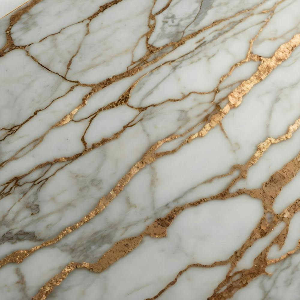 Gold And White Marble