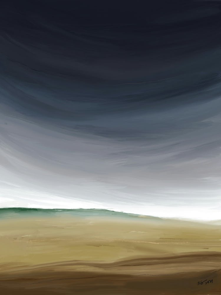 Moody Landscape, Abstract Landscape, Living Room Art, Acrylic Painting, Modern Art