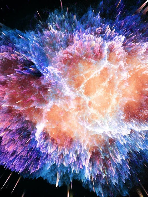 Space Neon Explosion #3 - space neon poster, synthwave poster