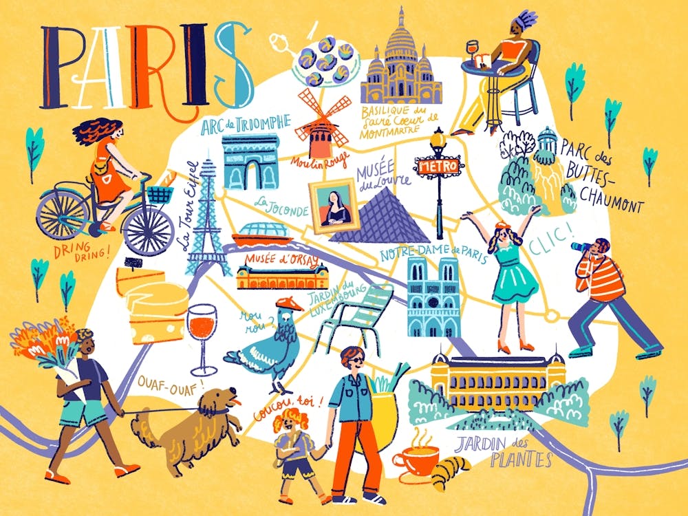 Paris Illustrated Map