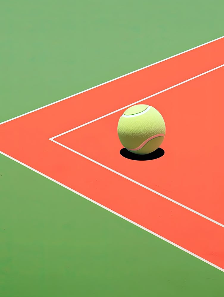 Tennisball auf dem Platz