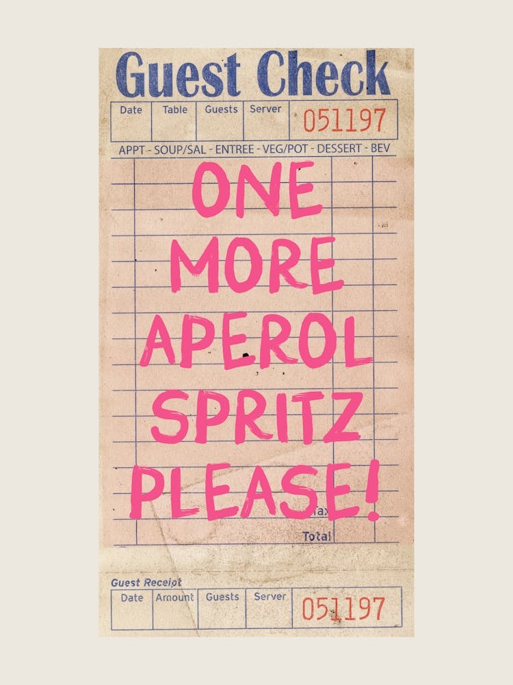 Aperol Spritz Guest Check