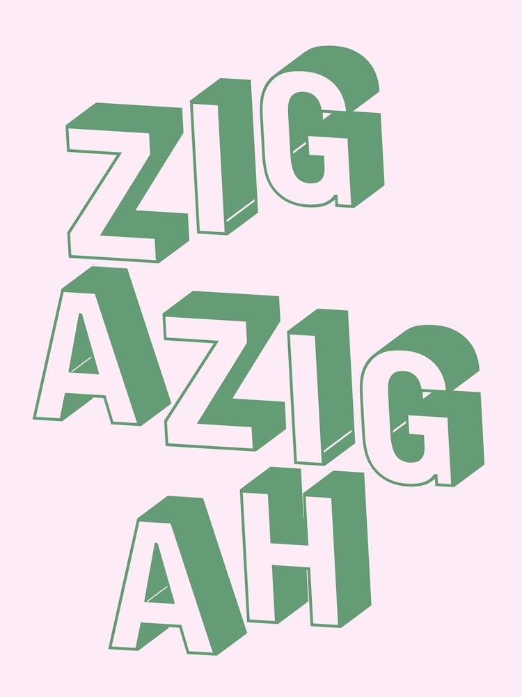 ZIGAZIGAH Pink & Green Print