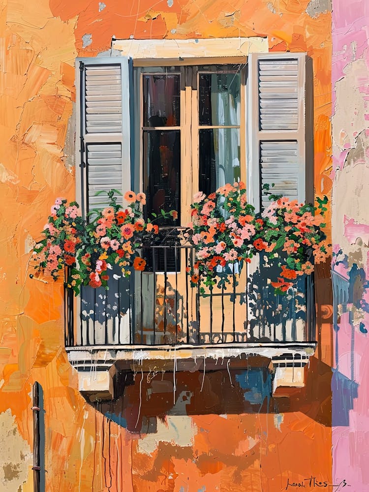 Balcony Painting In Rome 1