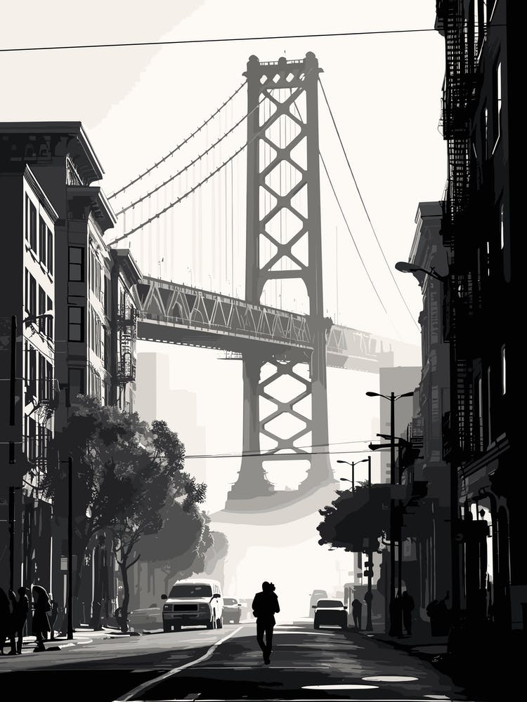 San Francisco Black And White Analogue Photograph 4