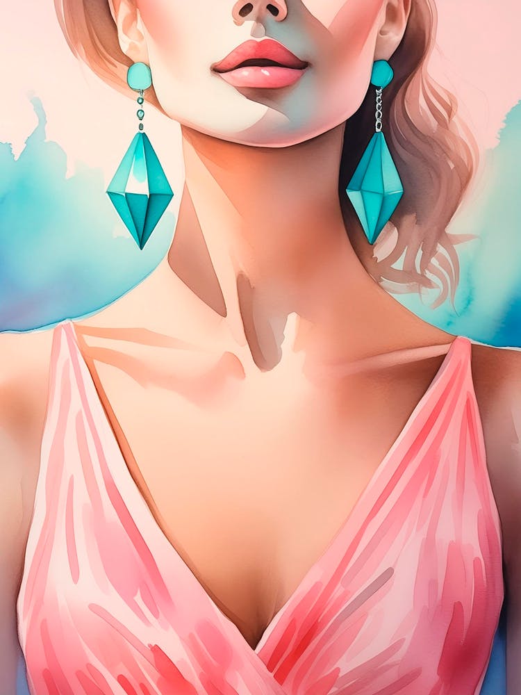 Fashion Girl With Earrings