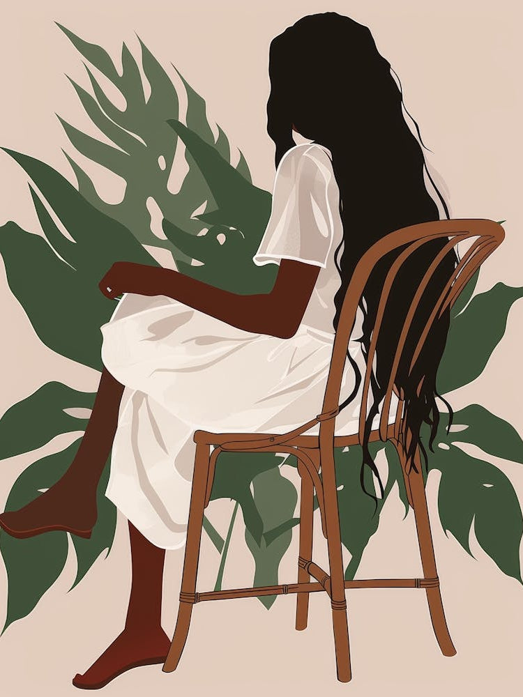 Woman Sitting In A Chair 1