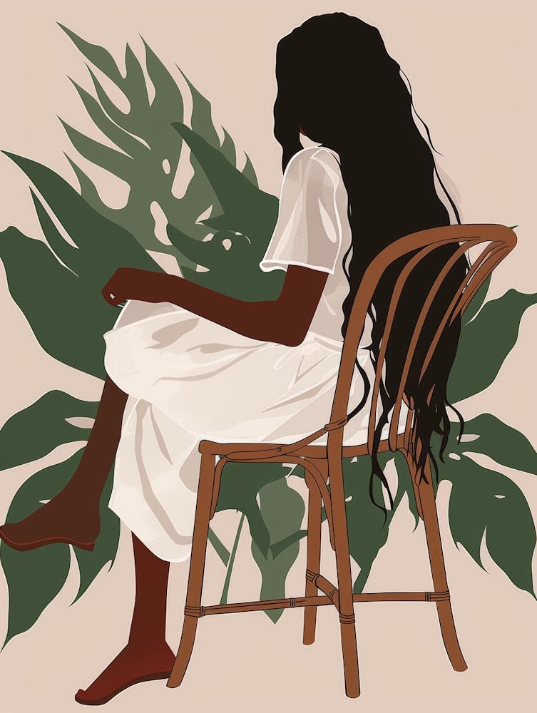 Woman Sitting In A Chair 1