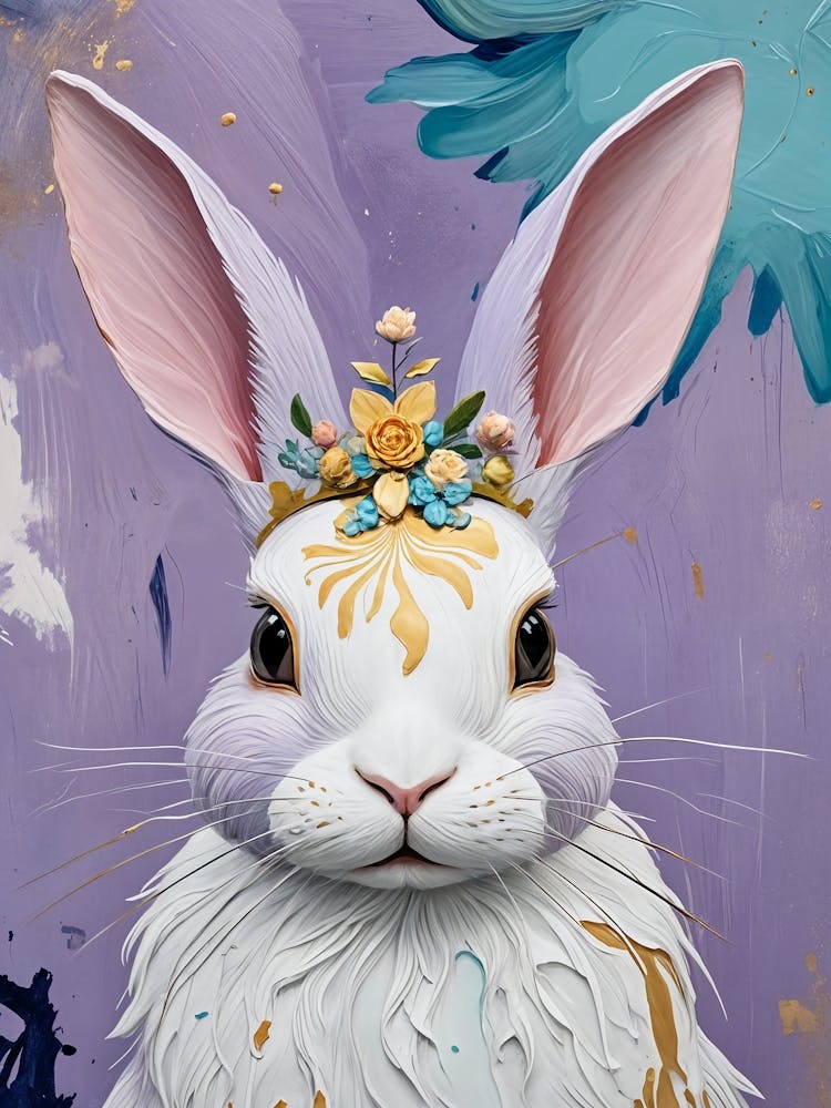 Bunny With Flower Crown no3