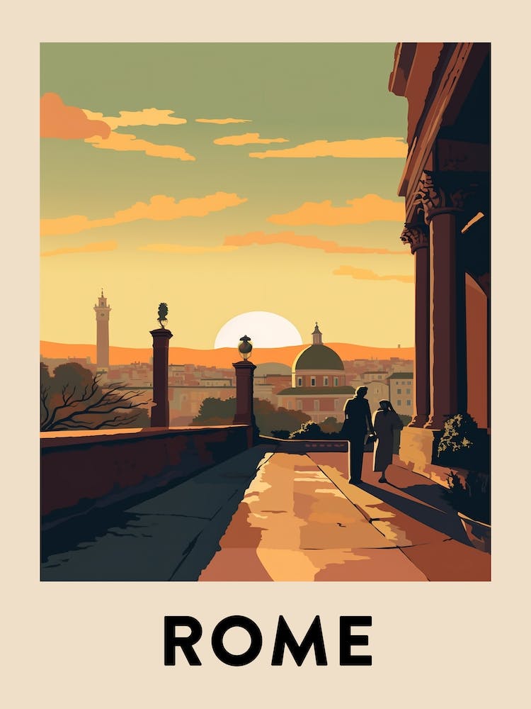 Vintage Travel Poster Rome