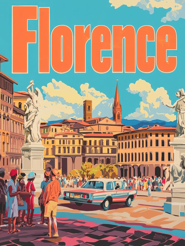 Aihrgdesign A 1970s Inspired Travel Poster For Florence