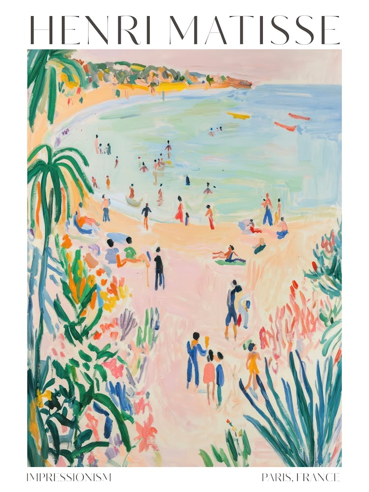 Matisse Print Coastal Summer Eclectic Maximalist Trendy Decor Matisse Gift Idea
