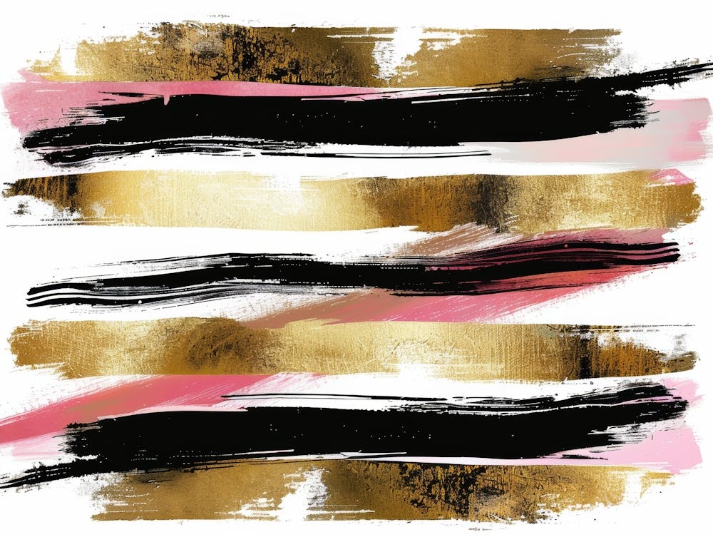 Gold And Black Abstract Painting 54