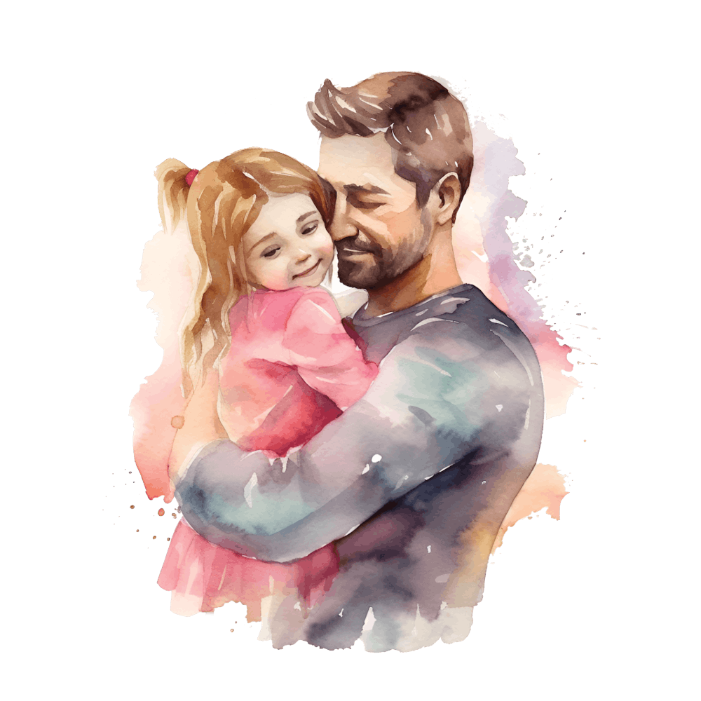 Father And Daughter Hugging Father's Day