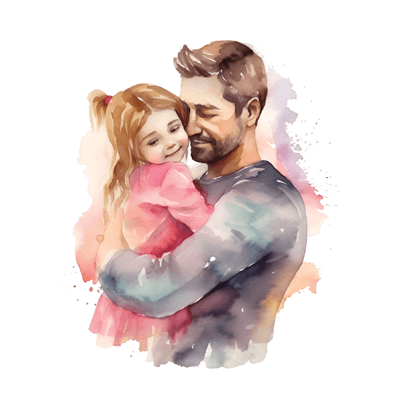 Father And Daughter Hugging Father's Day