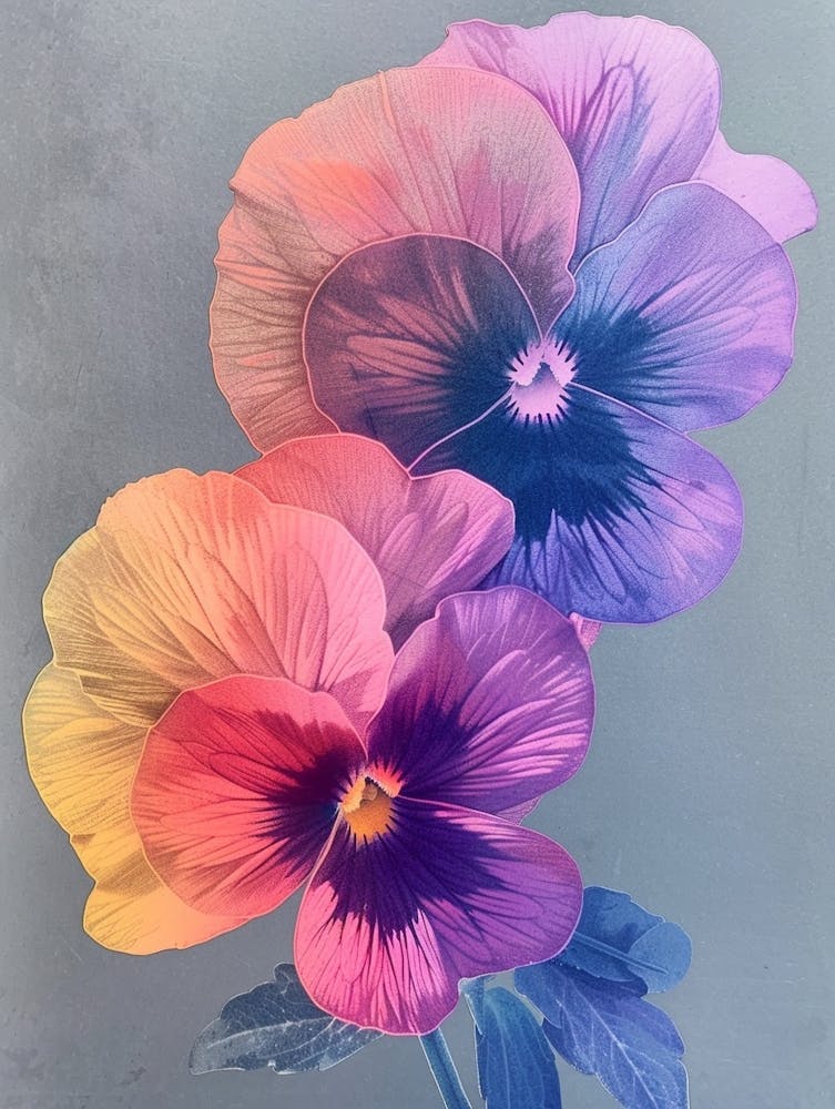 Iridescent Flower Wild Pansy 1