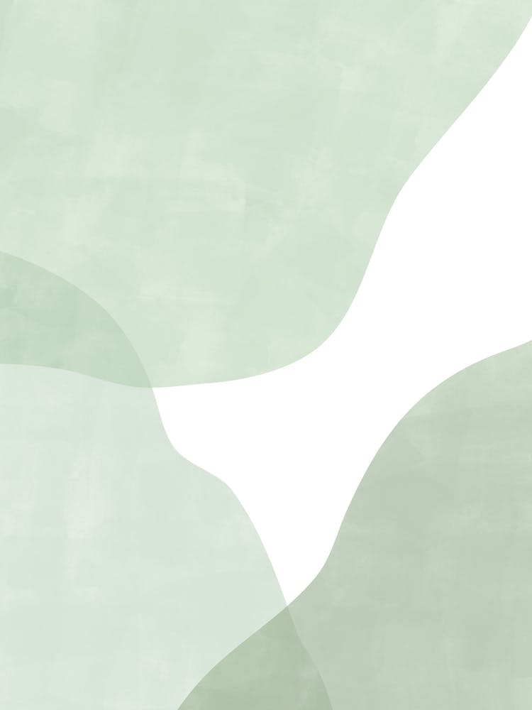 Pastel Green Organic Shapes