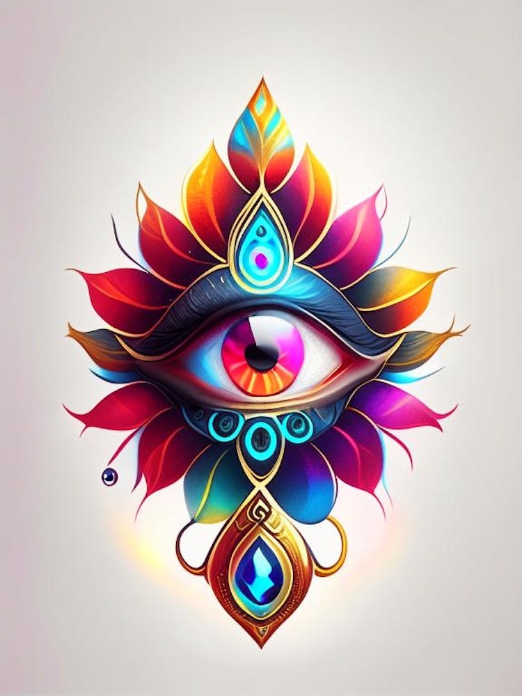 The Ajna Chakra, Symbol, Third Eye Tattoo 1