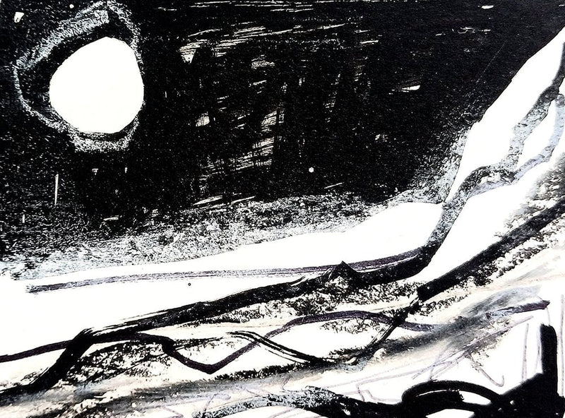 Moonlight Abstract Black and White