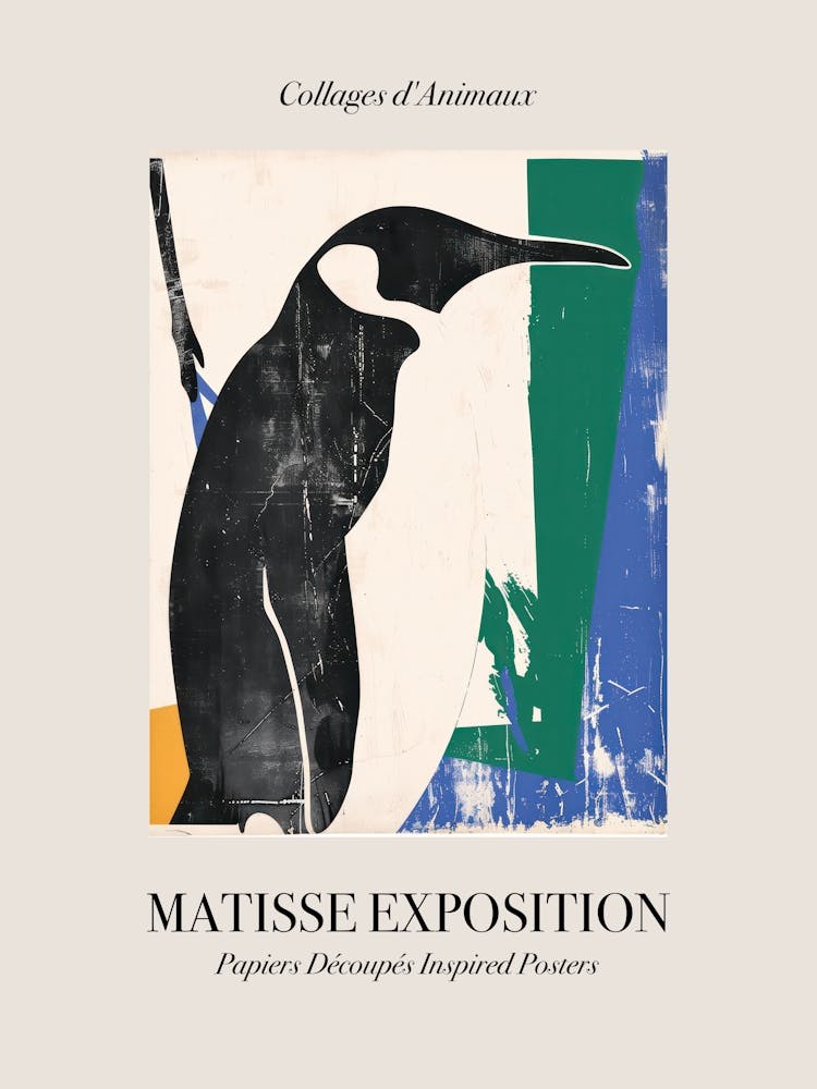 Penguin 3 Matisse Inspired Exposition Animals Poster
