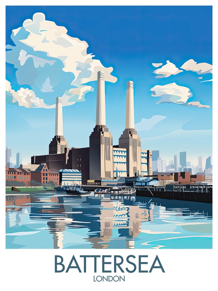 Battersea London Travel Print Gift