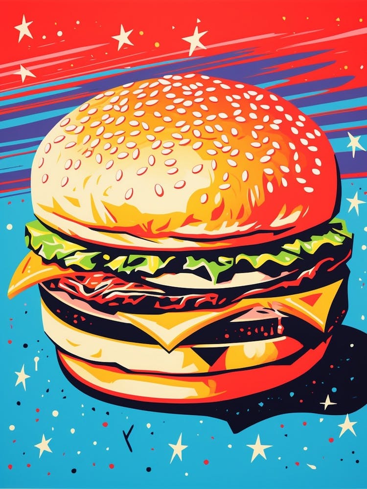 Retro Hamburger Colour Pop 2