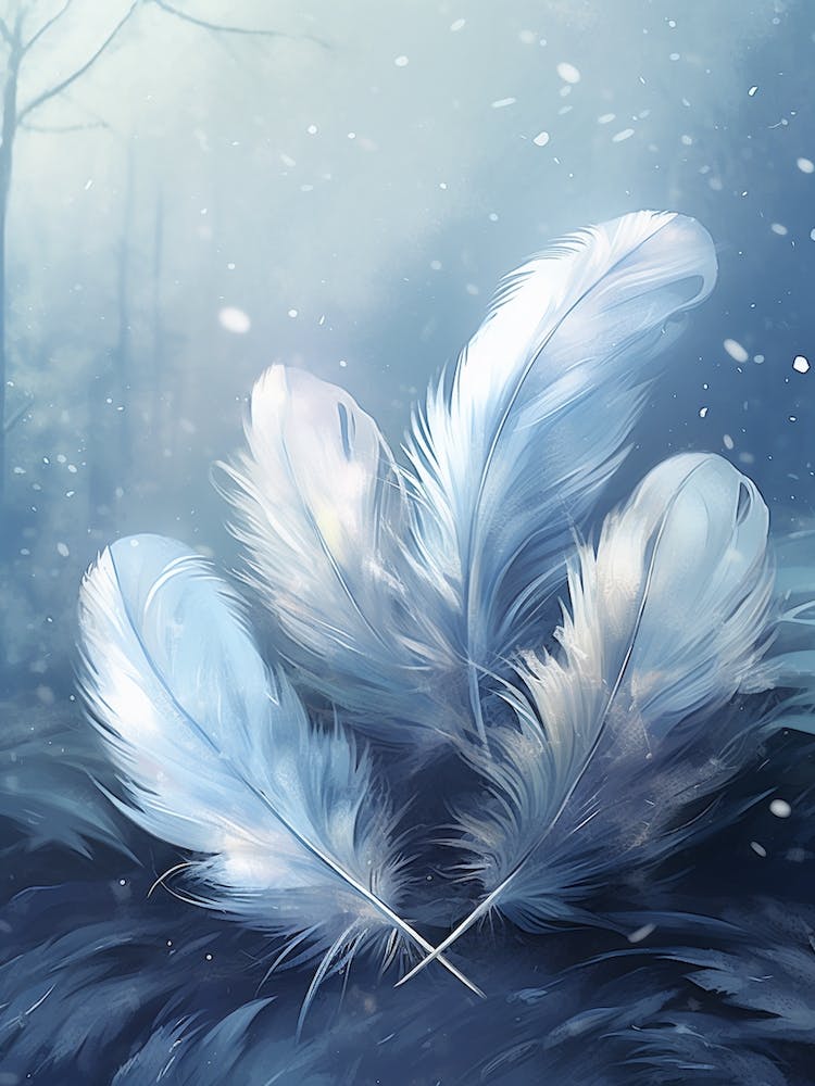 Bird Feathers In Winter 3