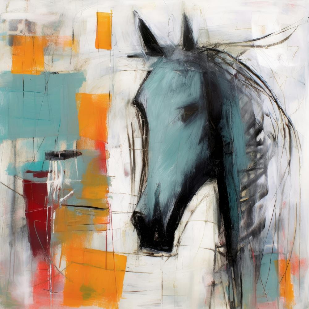 Color Block Horse Impressionist 10irena