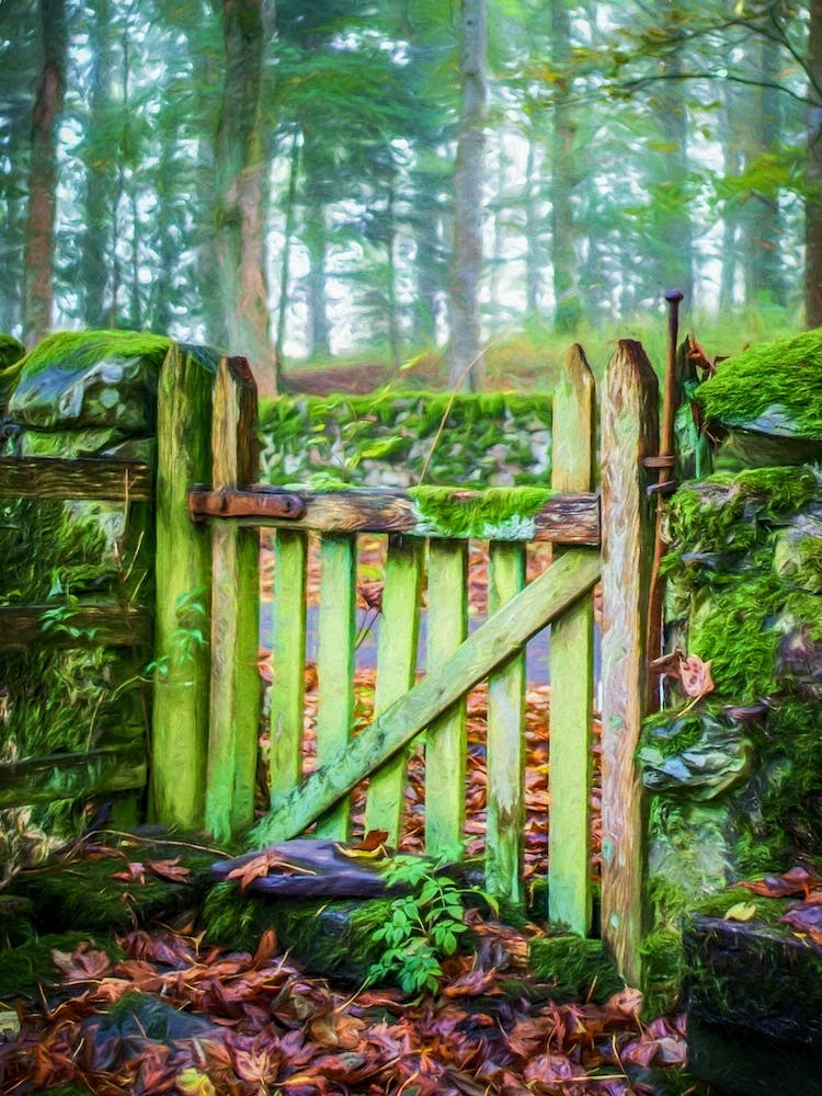 The Garden Gate In Autumn