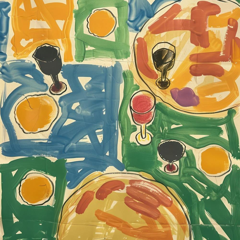 Wein Mittagessen Matisse Stil 4