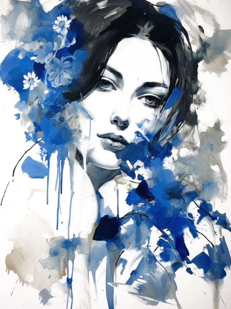 Blue Flower Painting