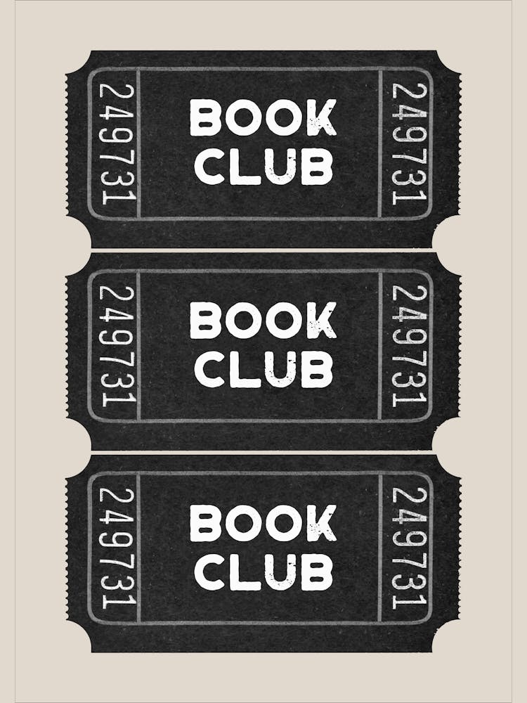Book Club Retro Ticket
