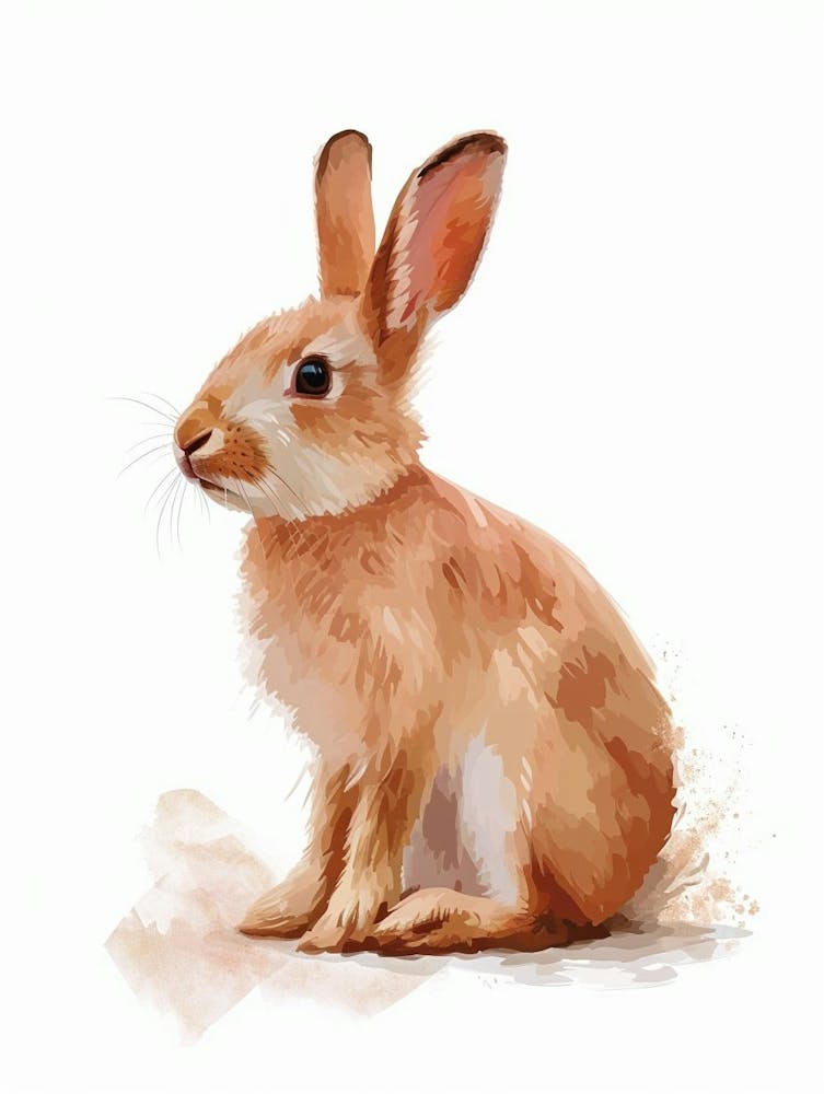 Chinchilla Rabbit Nursery Illustration 1