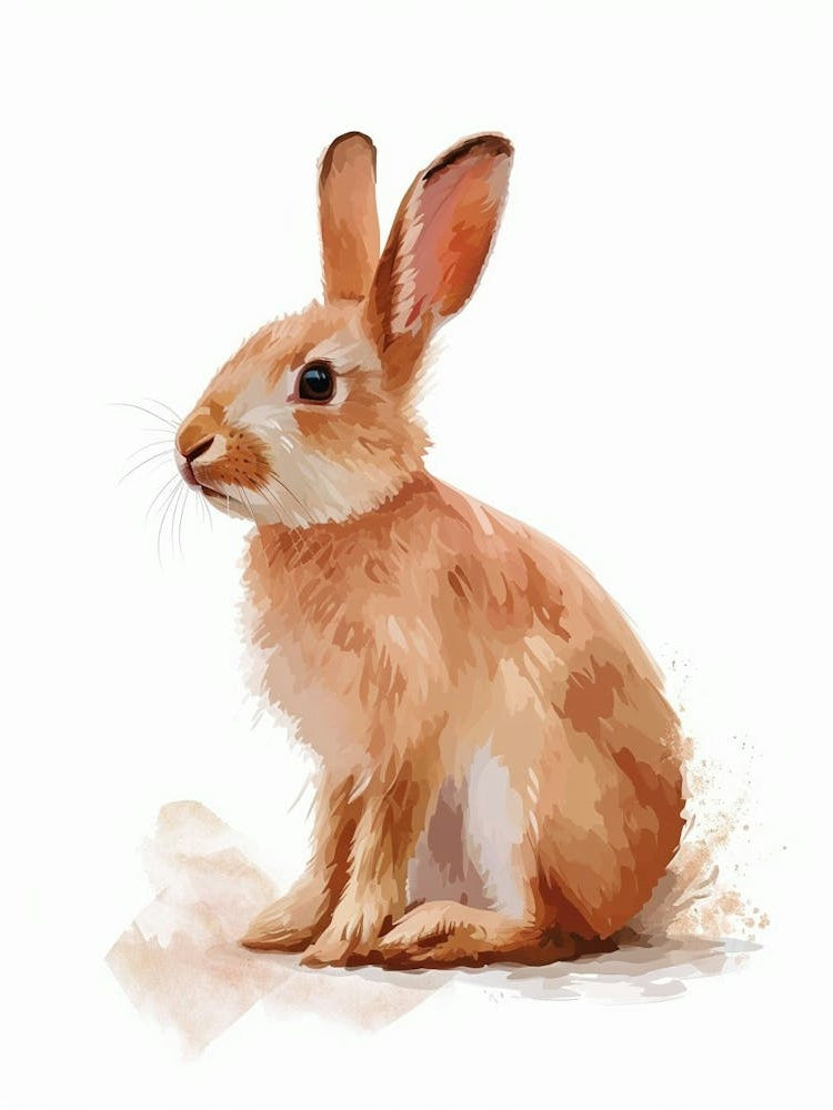 Chinchilla Rabbit Nursery Illustration 1