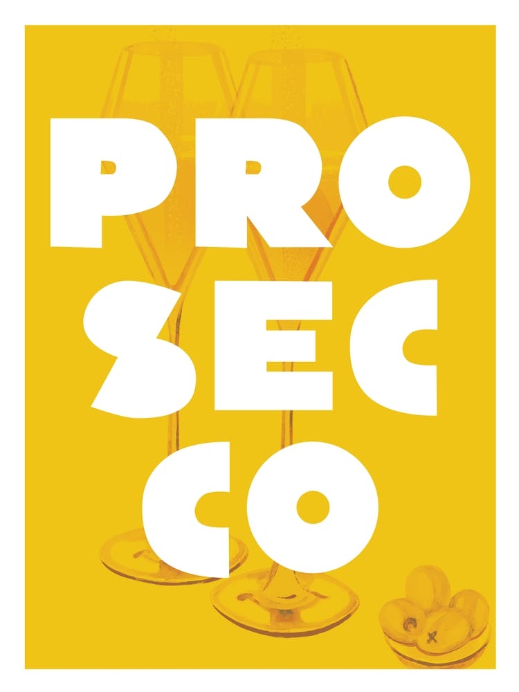 Color Blocks Prosecco Painting