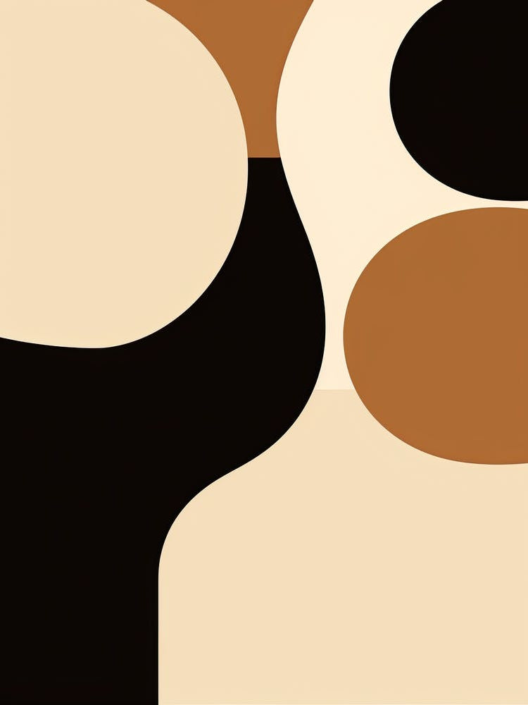 Beige Melodic Forms: Mid-Century Serenade