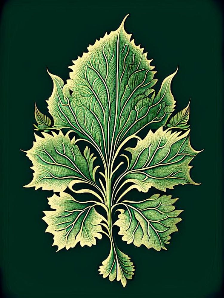 Skullcap Leaf Vintage Botanical 2